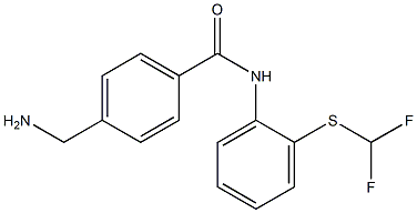 4-(aminomethyl)-N-{2-[(difluoromethyl)sulfanyl]phenyl}benzamide Struktur