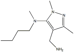 4-(aminomethyl)-N-butyl-N,1,3-trimethyl-1H-pyrazol-5-amine Struktur