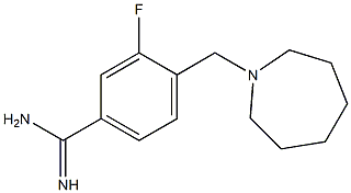 4-(azepan-1-ylmethyl)-3-fluorobenzenecarboximidamide Struktur