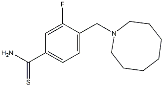 4-(azocan-1-ylmethyl)-3-fluorobenzene-1-carbothioamide Struktur