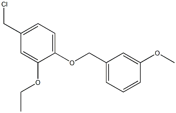 4-(chloromethyl)-2-ethoxy-1-[(3-methoxyphenyl)methoxy]benzene Struktur