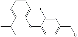 4-(chloromethyl)-2-fluoro-1-[2-(propan-2-yl)phenoxy]benzene Struktur