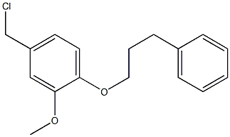 4-(chloromethyl)-2-methoxy-1-(3-phenylpropoxy)benzene Struktur