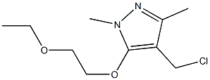 4-(chloromethyl)-5-(2-ethoxyethoxy)-1,3-dimethyl-1H-pyrazole Struktur