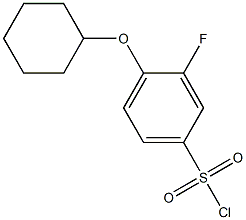 4-(cyclohexyloxy)-3-fluorobenzene-1-sulfonyl chloride Struktur