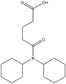 4-(dicyclohexylcarbamoyl)butanoic acid Struktur