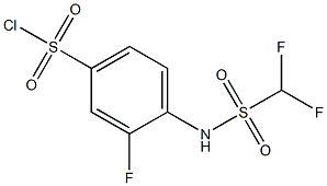 4-(difluoromethanesulfonamido)-3-fluorobenzene-1-sulfonyl chloride Struktur