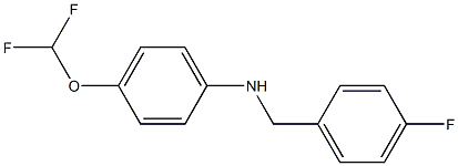 4-(difluoromethoxy)-N-[(4-fluorophenyl)methyl]aniline Struktur