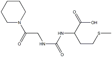 4-(methylsulfanyl)-2-({[2-oxo-2-(piperidin-1-yl)ethyl]carbamoyl}amino)butanoic acid Struktur