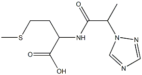 4-(methylsulfanyl)-2-[2-(1H-1,2,4-triazol-1-yl)propanamido]butanoic acid Struktur