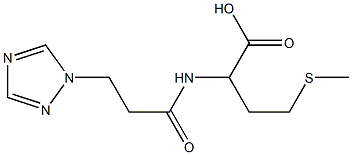 4-(methylsulfanyl)-2-[3-(1H-1,2,4-triazol-1-yl)propanamido]butanoic acid Struktur