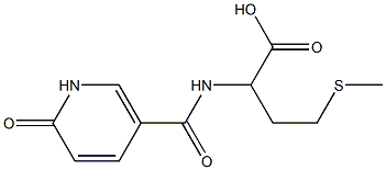 4-(methylthio)-2-{[(6-oxo-1,6-dihydropyridin-3-yl)carbonyl]amino}butanoic acid Struktur