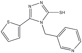 4-(pyridin-3-ylmethyl)-5-(thiophen-2-yl)-4H-1,2,4-triazole-3-thiol Struktur