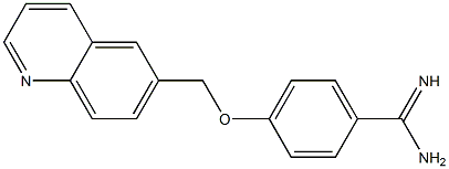 4-(quinolin-6-ylmethoxy)benzene-1-carboximidamide Struktur