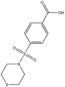 4-(thiomorpholine-4-sulfonyl)benzoic acid Struktur