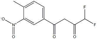 4,4-difluoro-1-(4-methyl-3-nitrophenyl)butane-1,3-dione Struktur