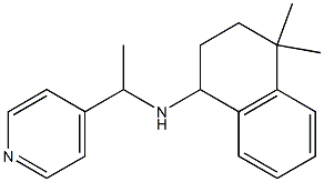 4,4-dimethyl-N-[1-(pyridin-4-yl)ethyl]-1,2,3,4-tetrahydronaphthalen-1-amine Struktur