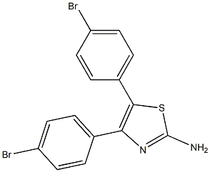 4,5-bis(4-bromophenyl)-1,3-thiazol-2-amine Struktur