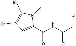 4,5-dibromo-N-(2-chloroacetyl)-1-methyl-1H-pyrrole-2-carboxamide Struktur