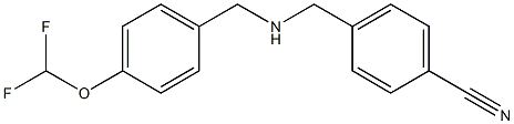 4-[({[4-(difluoromethoxy)phenyl]methyl}amino)methyl]benzonitrile Struktur