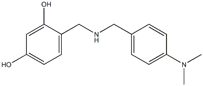 4-[({[4-(dimethylamino)phenyl]methyl}amino)methyl]benzene-1,3-diol Struktur