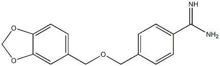 4-[(1,3-benzodioxol-5-ylmethoxy)methyl]benzenecarboximidamide Struktur