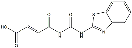 4-[(1,3-benzothiazol-2-ylcarbamoyl)amino]-4-oxobut-2-enoic acid Struktur