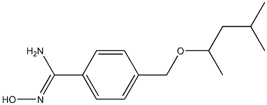 4-[(1,3-dimethylbutoxy)methyl]-N'-hydroxybenzenecarboximidamide Struktur