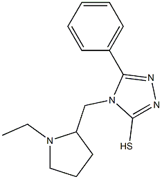 4-[(1-ethylpyrrolidin-2-yl)methyl]-5-phenyl-4H-1,2,4-triazole-3-thiol Struktur