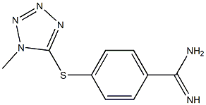 4-[(1-methyl-1H-1,2,3,4-tetrazol-5-yl)sulfanyl]benzene-1-carboximidamide Struktur