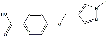 4-[(1-methyl-1H-pyrazol-4-yl)methoxy]benzoic acid Struktur