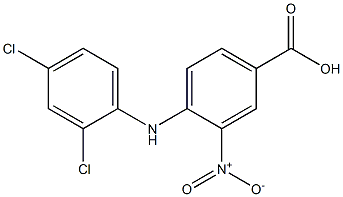 4-[(2,4-dichlorophenyl)amino]-3-nitrobenzoic acid Struktur