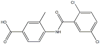 4-[(2,5-dichlorobenzene)amido]-3-methylbenzoic acid Struktur