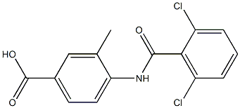 4-[(2,6-dichlorobenzene)amido]-3-methylbenzoic acid Struktur