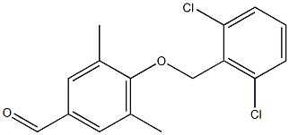 4-[(2,6-dichlorophenyl)methoxy]-3,5-dimethylbenzaldehyde Struktur