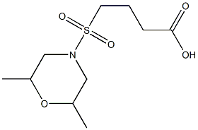 4-[(2,6-dimethylmorpholine-4-)sulfonyl]butanoic acid Struktur