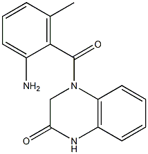 4-[(2-amino-6-methylphenyl)carbonyl]-1,2,3,4-tetrahydroquinoxalin-2-one Struktur