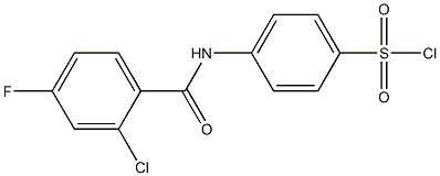 4-[(2-chloro-4-fluorobenzene)amido]benzene-1-sulfonyl chloride Struktur