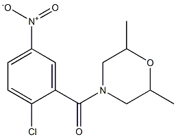 4-[(2-chloro-5-nitrophenyl)carbonyl]-2,6-dimethylmorpholine Struktur