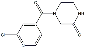 4-[(2-chloropyridin-4-yl)carbonyl]piperazin-2-one Struktur