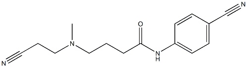 4-[(2-cyanoethyl)(methyl)amino]-N-(4-cyanophenyl)butanamide Struktur