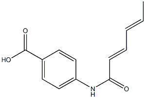 4-[(2E,4E)-hexa-2,4-dienoylamino]benzoic acid Struktur