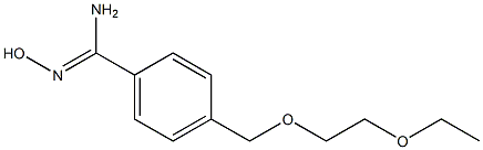 4-[(2-ethoxyethoxy)methyl]-N'-hydroxybenzenecarboximidamide Struktur