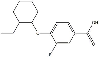 4-[(2-ethylcyclohexyl)oxy]-3-fluorobenzoic acid Struktur