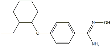 4-[(2-ethylcyclohexyl)oxy]-N'-hydroxybenzene-1-carboximidamide Struktur