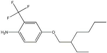 4-[(2-ethylhexyl)oxy]-2-(trifluoromethyl)aniline Struktur