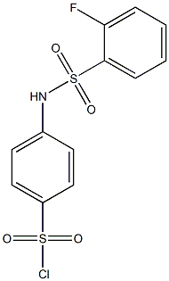 4-[(2-fluorobenzene)sulfonamido]benzene-1-sulfonyl chloride Struktur