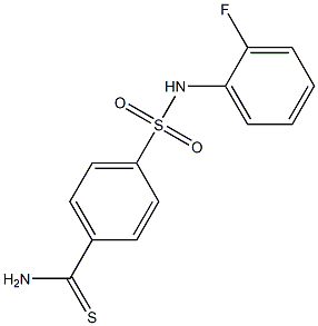 4-[(2-fluorophenyl)sulfamoyl]benzene-1-carbothioamide Struktur