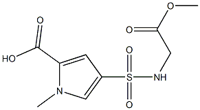 4-[(2-methoxy-2-oxoethyl)sulfamoyl]-1-methyl-1H-pyrrole-2-carboxylic acid Struktur