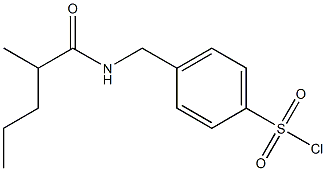 4-[(2-methylpentanamido)methyl]benzene-1-sulfonyl chloride Struktur